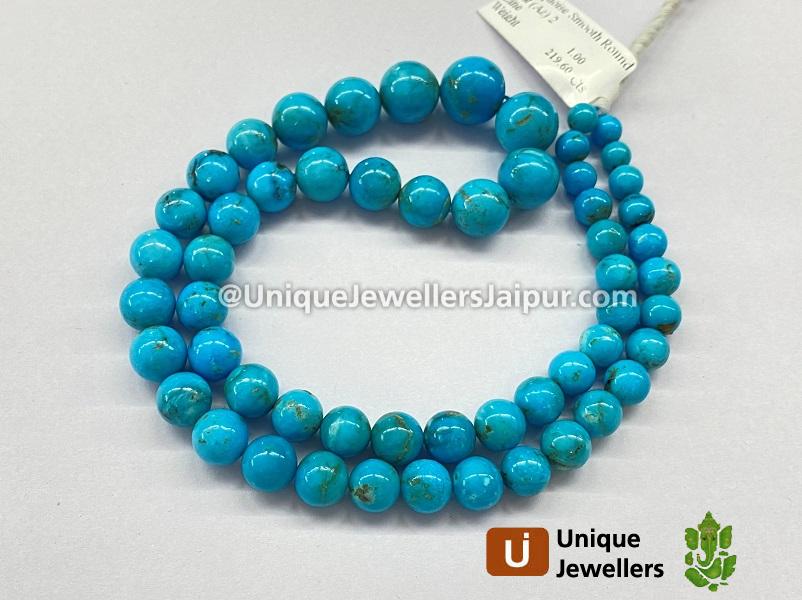 Turquoise Smooth Round Ball Beads